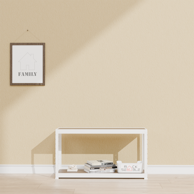 랙셈블 국내 제조 선반, 화이트, 2단