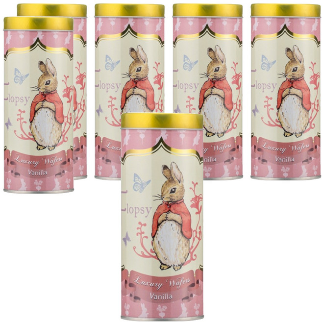 彼得兔豪華威化捲心酥 香草口味, 100g, 6罐