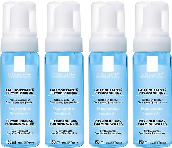LA ROCHE POSAY 理膚寶水 舒緩保濕高效潔顏慕斯, 150ml, 4瓶