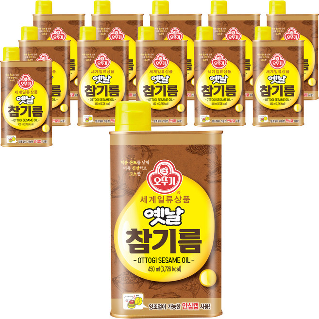 오뚜기옛날 참기름, 450ml, 12개