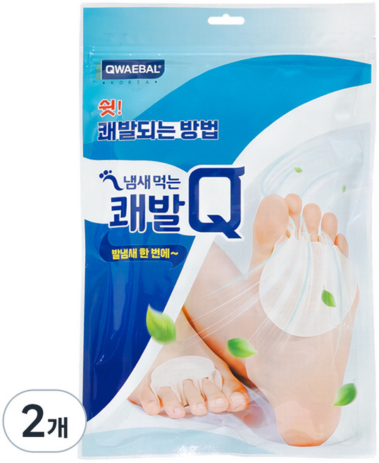 쾌발 Q 냄새먹는 풋케어 패드, 60매입, 2개