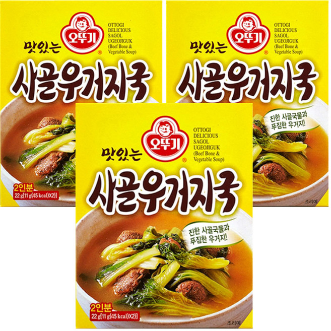 오뚜기 맛있는 사골우거지국, 22g, 3개