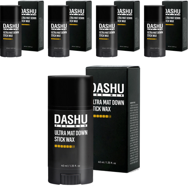 DASHU 男士專用 Premium Ultra Matte 服貼髮蠟棒, 40ml, 5個