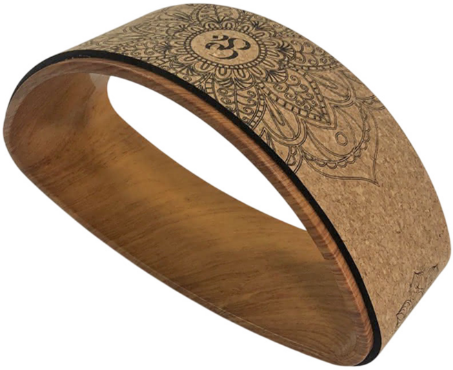 NICOFUN 愛定做 橢圓瑜伽輪 瑜伽輔助用品 FYS22391001 天然軟木色 1108g, 1個