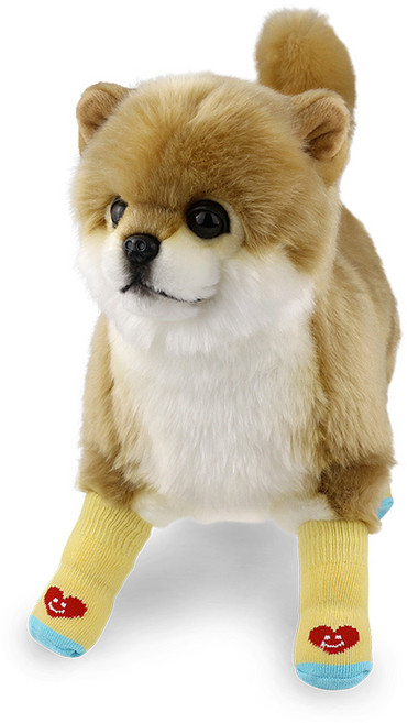 새실로 강아지 양말 퍼피 D, 옐로우, 4개