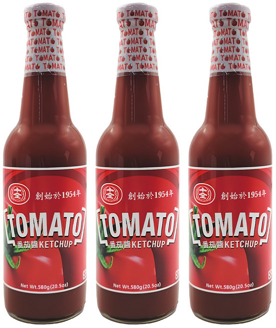 十全 番茄醬, 580g, 3瓶