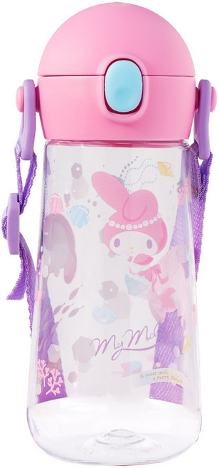 릴팡 더보틀 원터치 어깨끈 트라이탄 물통, 마이멜로디, 470ml, 1개