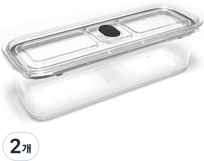 prepara 브루클린 트라이탄 밀폐용기 7호 블랙, 2개, 1.5L