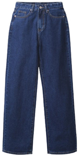 레몬소울 여성용 데알 히든밴딩 난스판 와이드 데님팬츠 미들