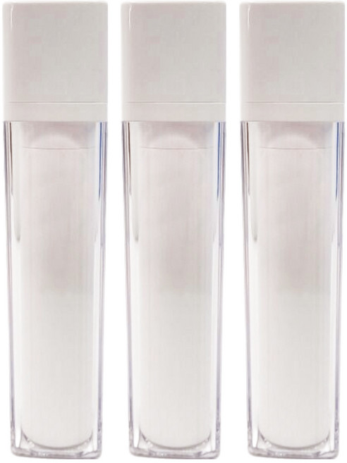 生活家 旋轉真空分裝瓶 乳液瓶 50ml 3個, 透明, 1組