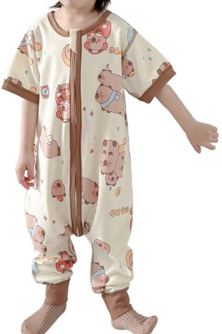 愛北鼻 夏季無痕短袖防踢被 100碼 1入