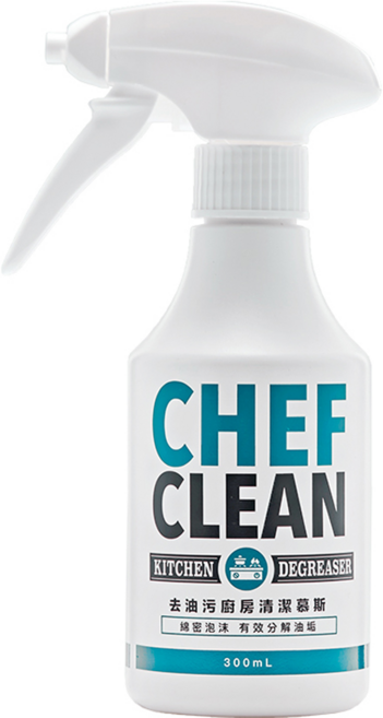CHEF CLEAN 淨毒五郎 去油污廚房清潔慕斯, 300ml, 1瓶