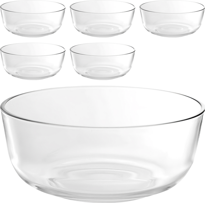 Ocean Glass BOWL 大碗 18cm, 透明色, 6個