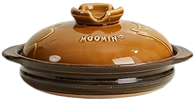 ONE TWO POT 萬土燒 嚕嚕米 MOOMIN 日式燉煮多功能湯鍋 古銅 1L, 22cm, 1個