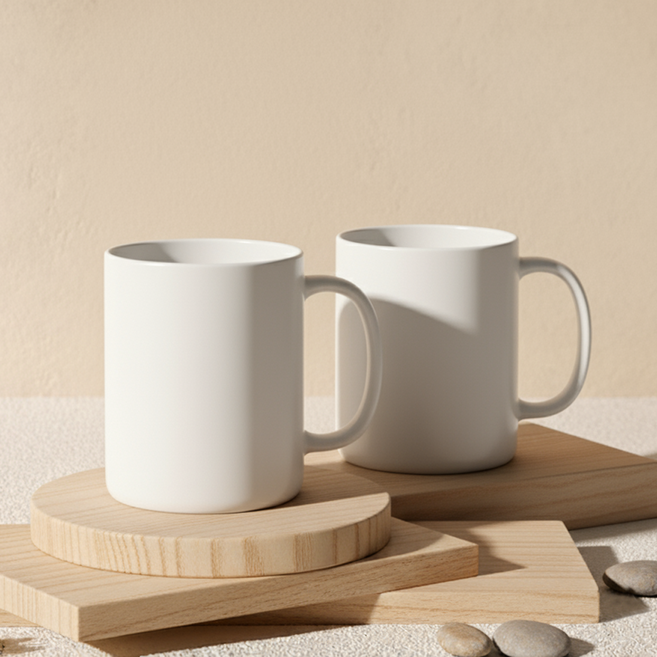 리빙메이트 트라이탄컵 손잡이형 410ml, 아이보리, 2개