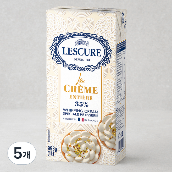 레스큐어 UHT 크림, 1L, 5개