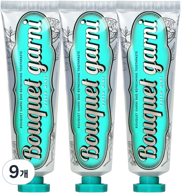 부케가르니 구취 케어 프레쉬민트향 치약, 100g, 9개