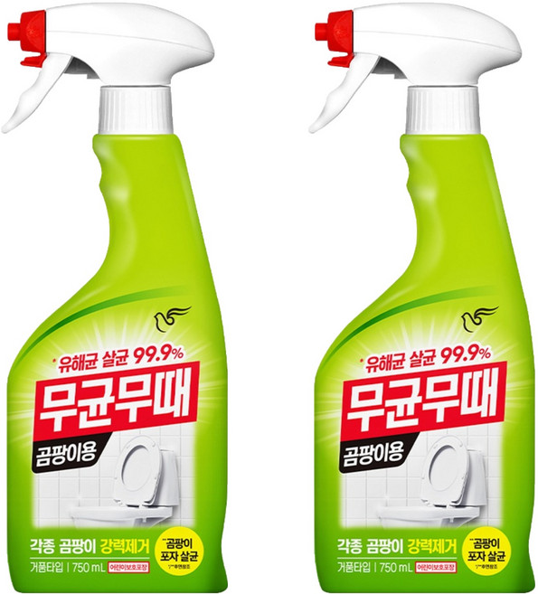 무균무때 곰팡이용 세정제, 750ml, 2개