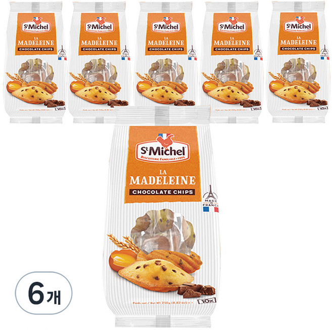 St Michel 巧克力瑪德蓮蛋糕, 250g, 6袋