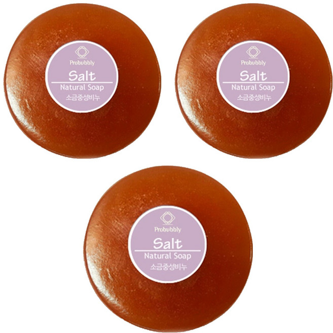 프로버블리 소금 중성비누, 110g, 3개