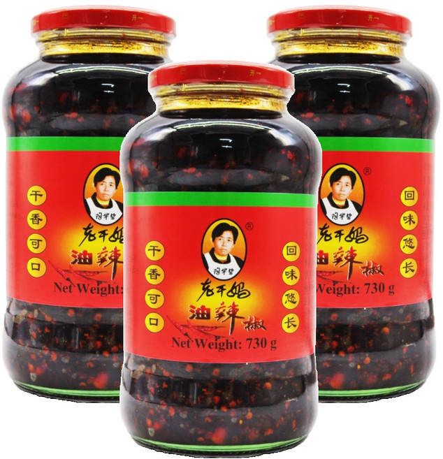 라오깐마 유라죠우 라조장 고추소스, 730g, 3개