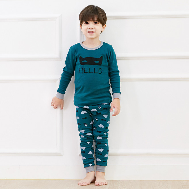 캐릭토피아 키즈라인 아동용 헬로 30수 실내복 상하의 세트