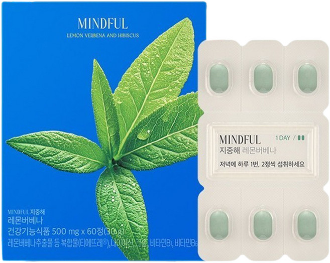 푸드올로지 마인드풀 지중해 레몬버베나, 60정, 1개