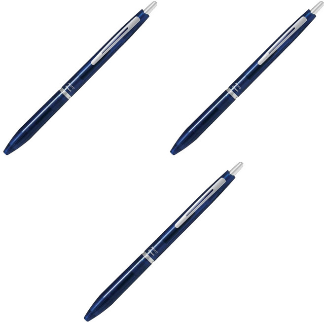 PILOT 百樂 300型 輕油筆 BAC30EFCL 0.5mm, 透明藍, 3支