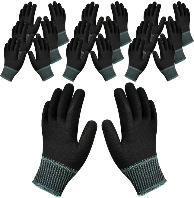 신정글러브 클로버 내피장갑 양손 세트 M, 블랙, 10세트