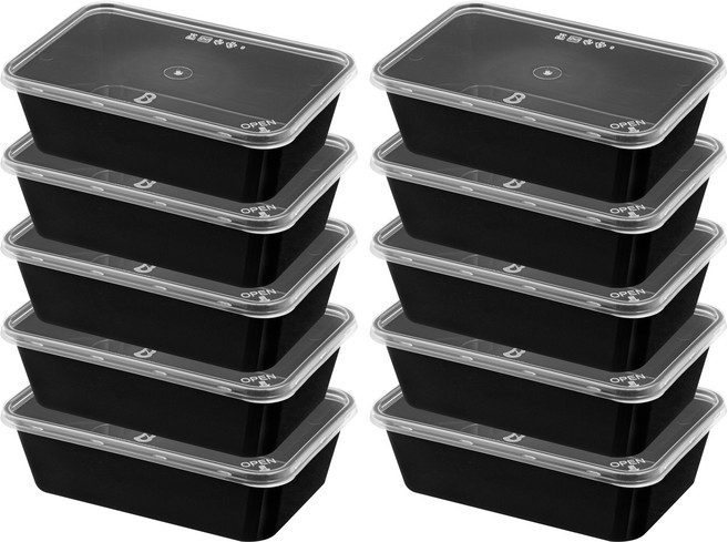 탐사 내열 용기 + 뚜껑 세트, 10세트, 1개