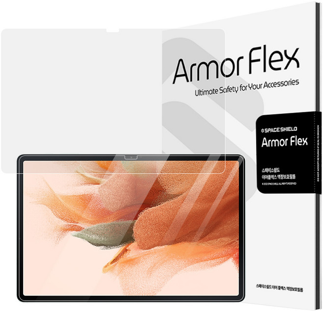 SPACE SHIELD Galaxy Tab 相容 Armor Flex Proteccion 平板電腦 9H 全覆蓋鋼化玻璃螢幕保護貼 2片組, 1套, 透明