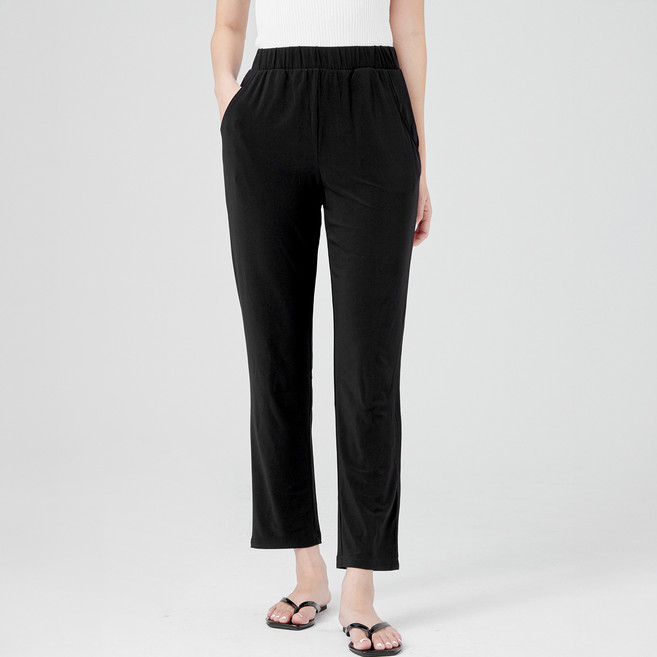 AFINAR 여성용 스트레이트핏 밴딩 팬츠