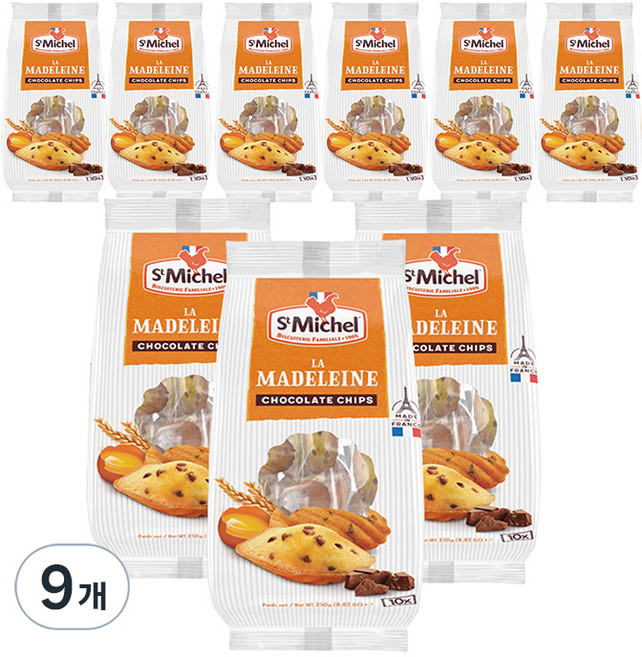 생미쉘 초코칩 마들렝, 9개, 250g