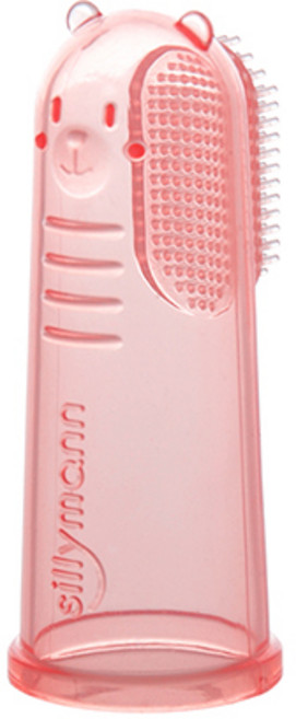 실리만 국내생산 실리콘 손가락 칫솔_투명핑크, 투명핑크, 1개, 1개입