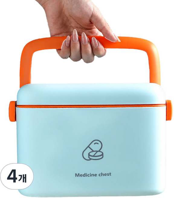 제이엠 구급 약상자 대형 블루, 4개