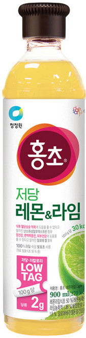 홍초 청정원 레몬 라임 저당, 900ml, 1개
