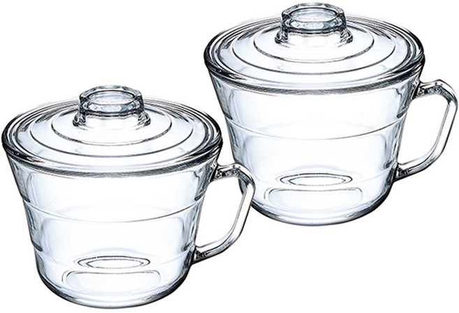 글라스락 렌지쿡 계란찜 용기 705ml, 투명, 2개