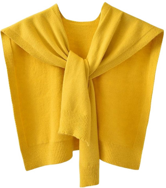 알로데 화사한 니트 어깨 숄 페이크 가디건