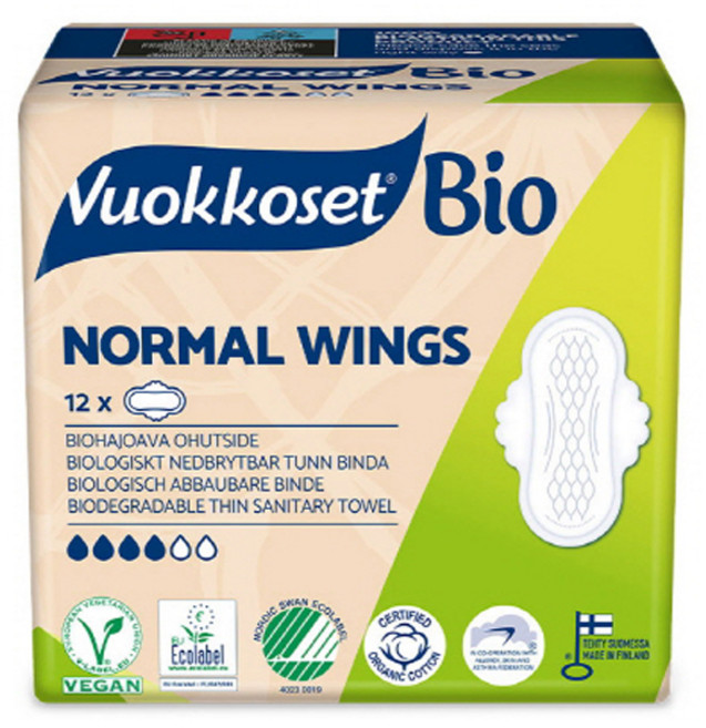 뷰코셋 바이오 노말 윙 생리대 날개형, 소형, 12개입, 1개