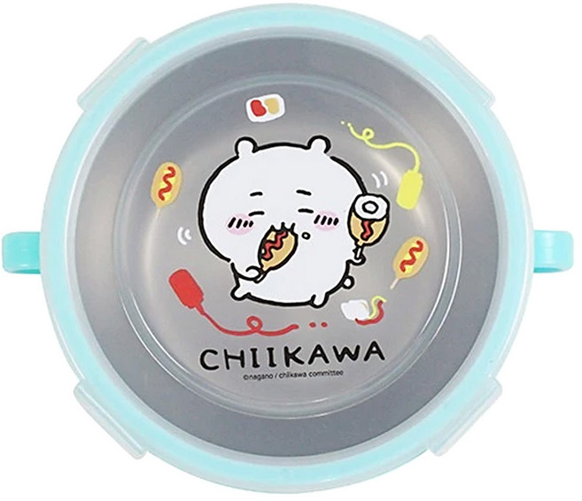 Chiikawa 吉伊卡哇 不鏽鋼雙耳隔熱餐碗, 藍色, 1個