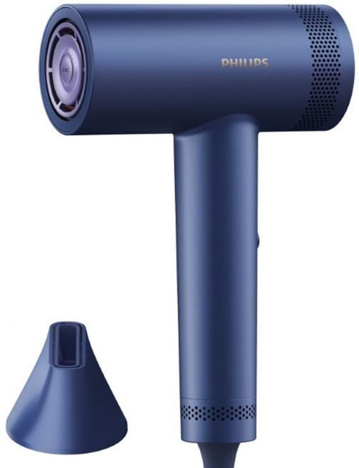 PHILIPS 飛利浦 BLDC航空馬達雙重氣流吹風機 BHD839/09 1400W, 亞得里亞藍
