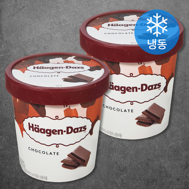 하겐다즈 파인트 초콜릿 (냉동), 473ml, 1개입, 2개