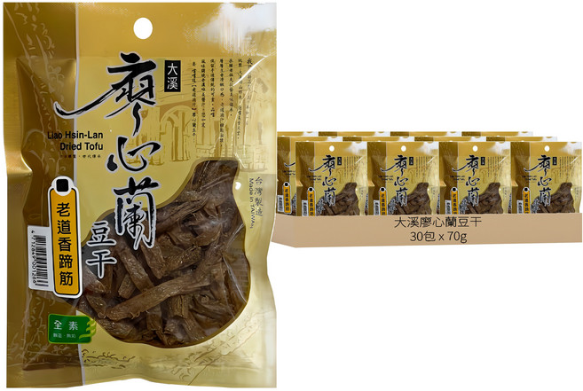 大溪廖心蘭豆干 老道香蹄筋, 70g, 30包