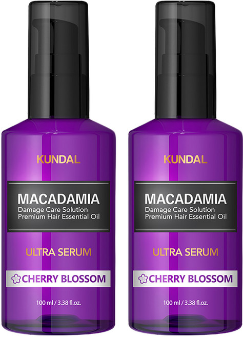 KUNDAL 昆黛爾 澳洲堅果潤髮護髮精華 Cherry Blossom, 100ml, 2瓶
