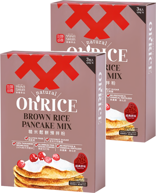 源順食品 糙米鬆餅粉 經典原味, 150g, 6包