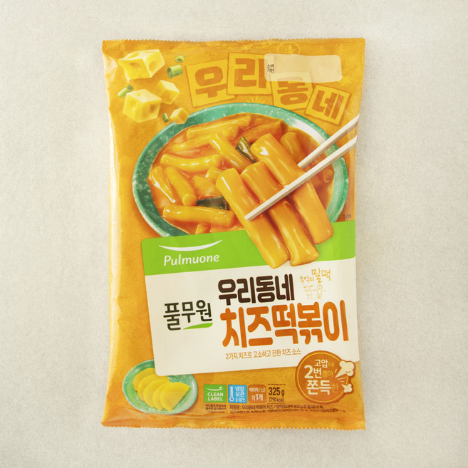 풀무원 우리동네 떡볶이 치즈 2인분, 325g, 1개