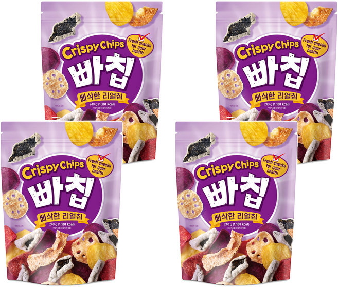 빠칩 원물간식, 240g, 4개