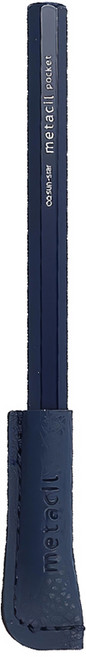 sun-star metacil pocket 金屬免削可擦永恆鉛筆皮套筆蓋組, 海藍, 1組