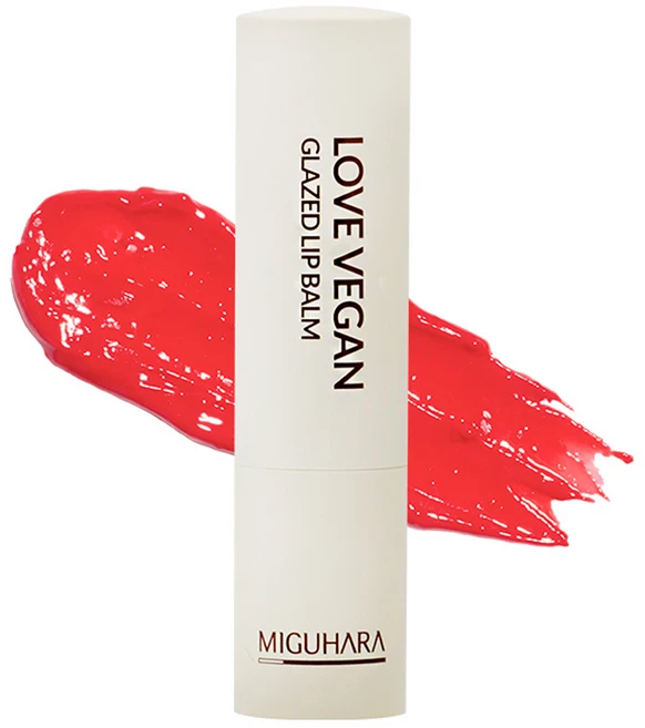 미구하라 러브 비건 글레이즈드 립밤, 로맨틱 코랄, 4g, 1개 - 쿠팡