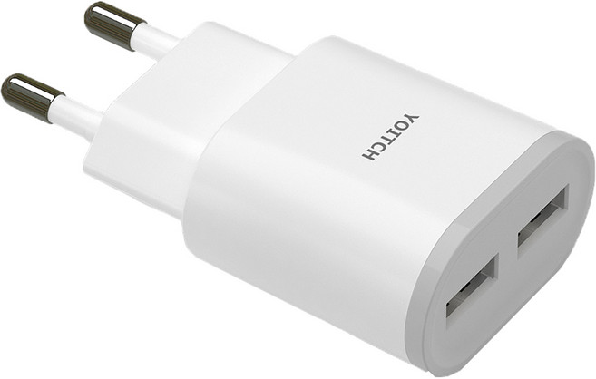 요이치 듀얼 USB 아답터, 화이트, 1개